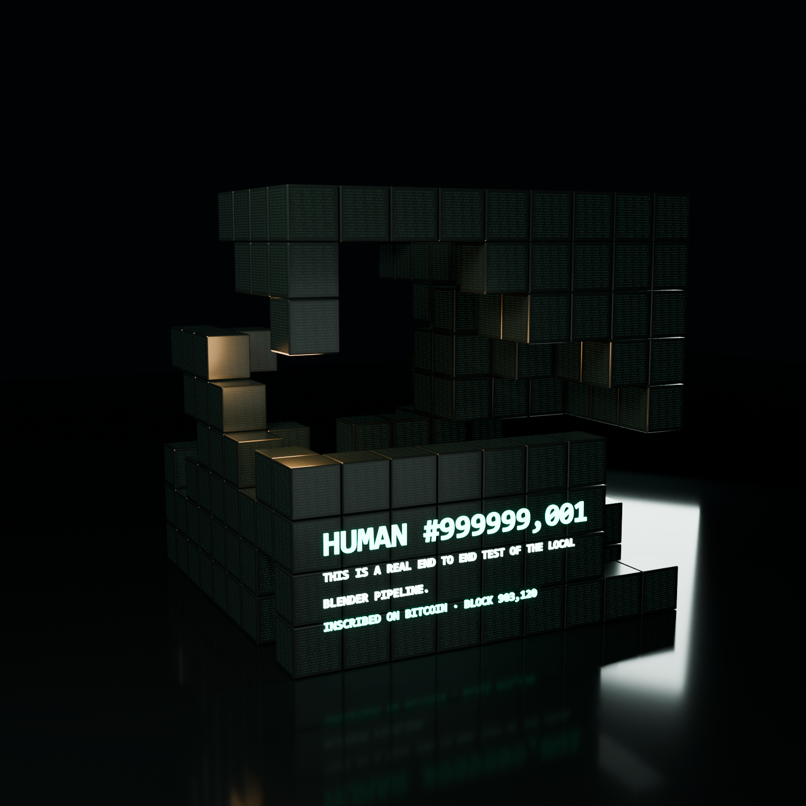 Obsidian cube preview